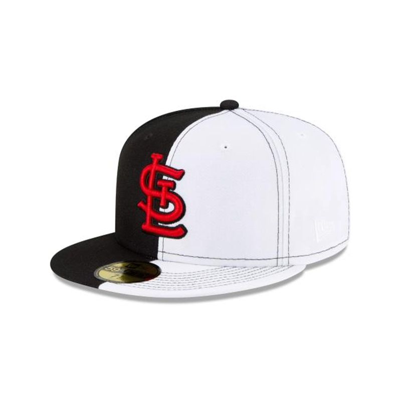 MLB St. Louis Cardinals Split Crown 59Fifty Fitted (DYD5859) - Black New Era Caps